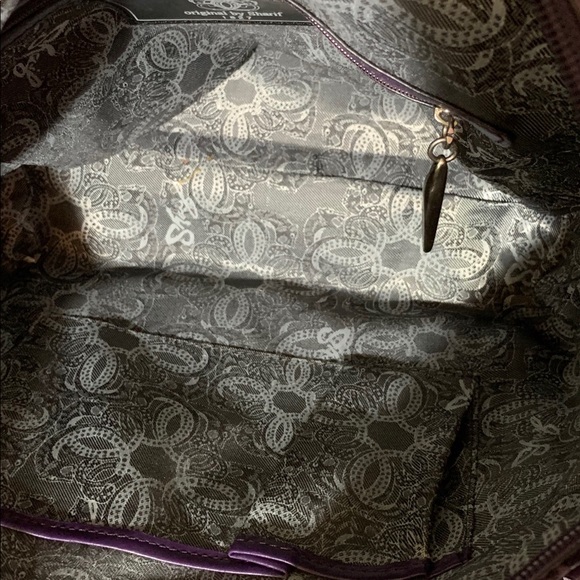 Sharif beautiful Purple leather handbag - Picture 5 of 5